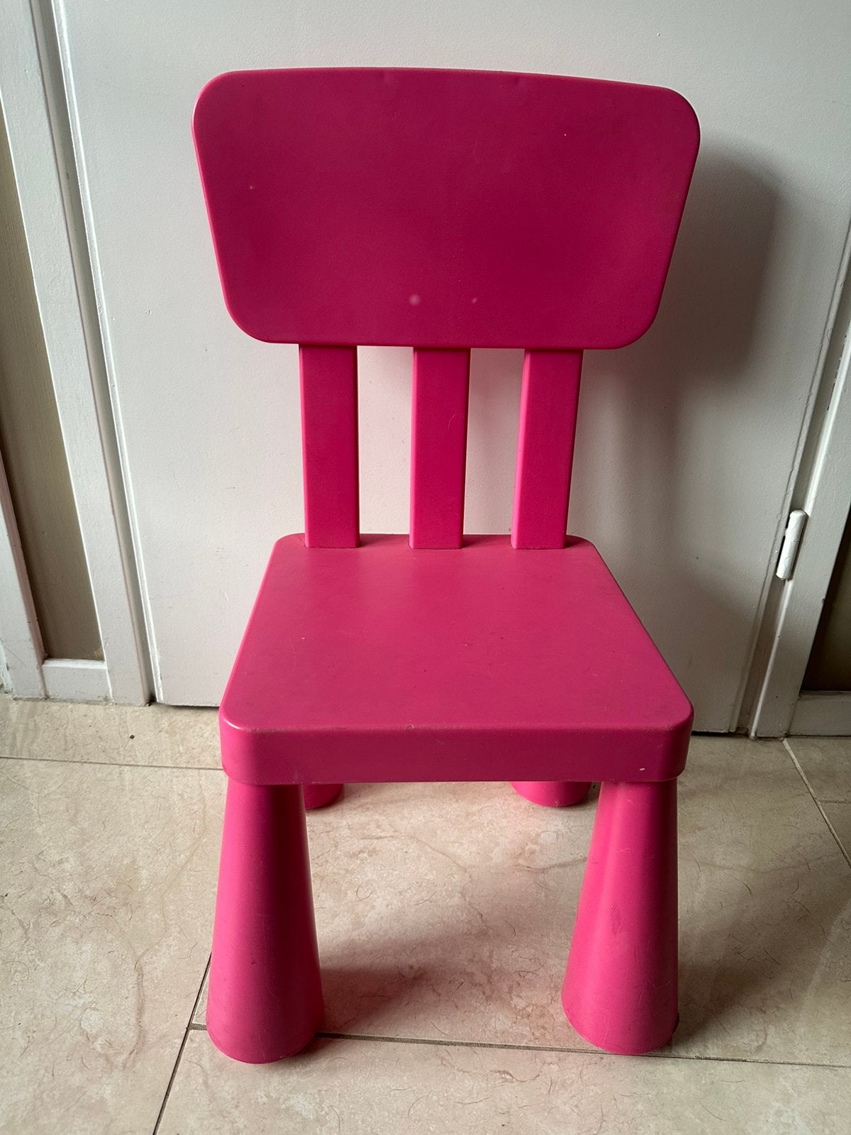 Ikea mammut kinderstoel roze plastic, Ophalen, Gebruikt, Stoel(en)