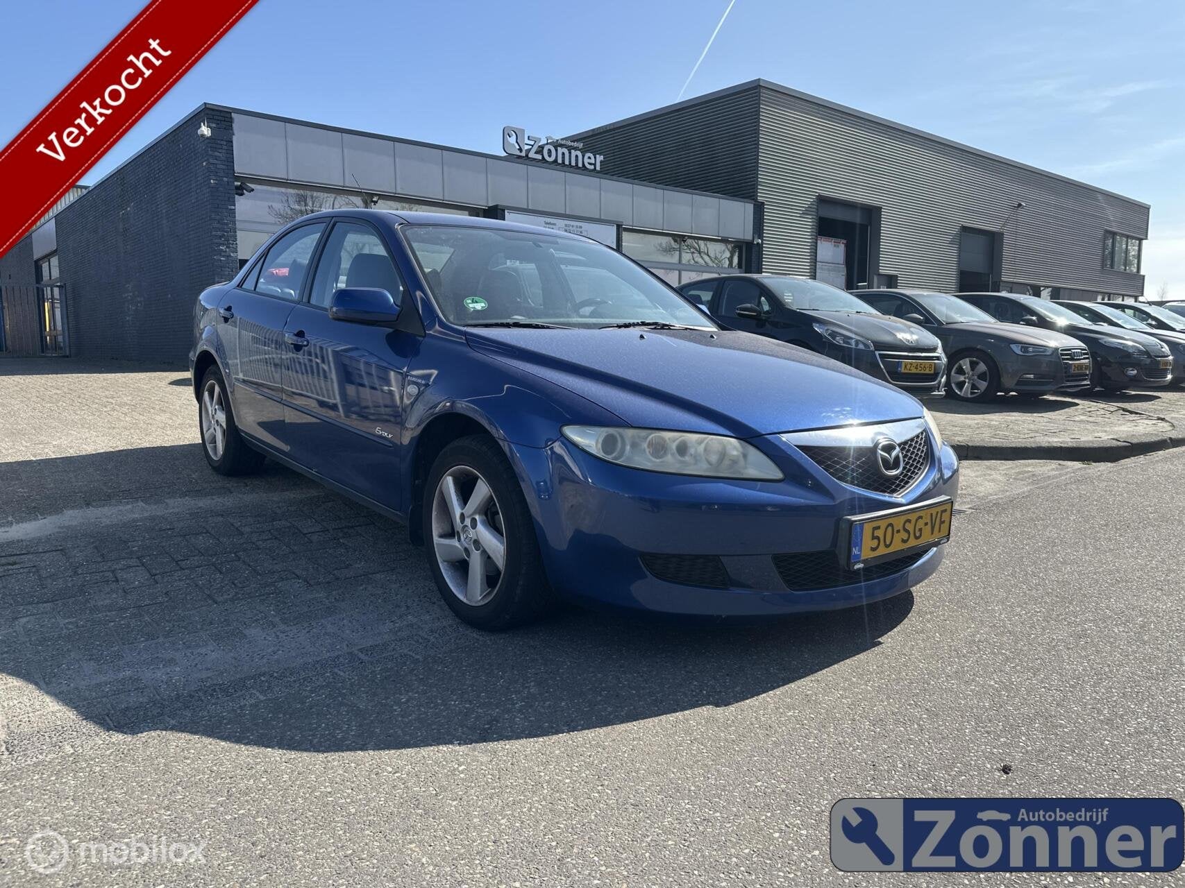 Mazda 6 1.8i Exclusive, Auto's, Stof, Gebruikt, 4 cilinders, Blauw