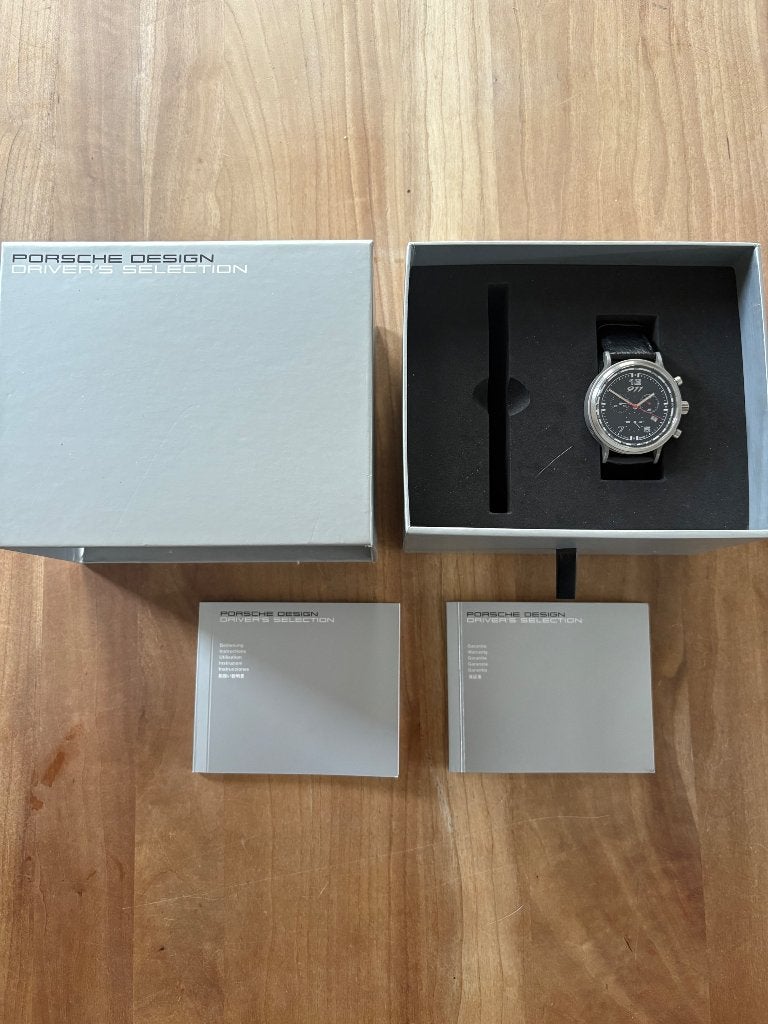 Porsche 911 Classic Chronograph WAP07000719, Full Set, Leer, Staal, Polshorloge, Nieuw