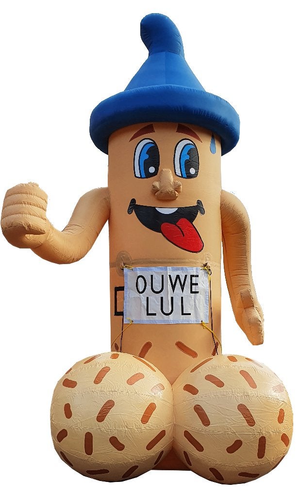 Ouwe LUL Feest Opblaasfiguur Huren €35 Hattem / Zwolle, Ophalen, Zo goed als nieuw, Verjaardag