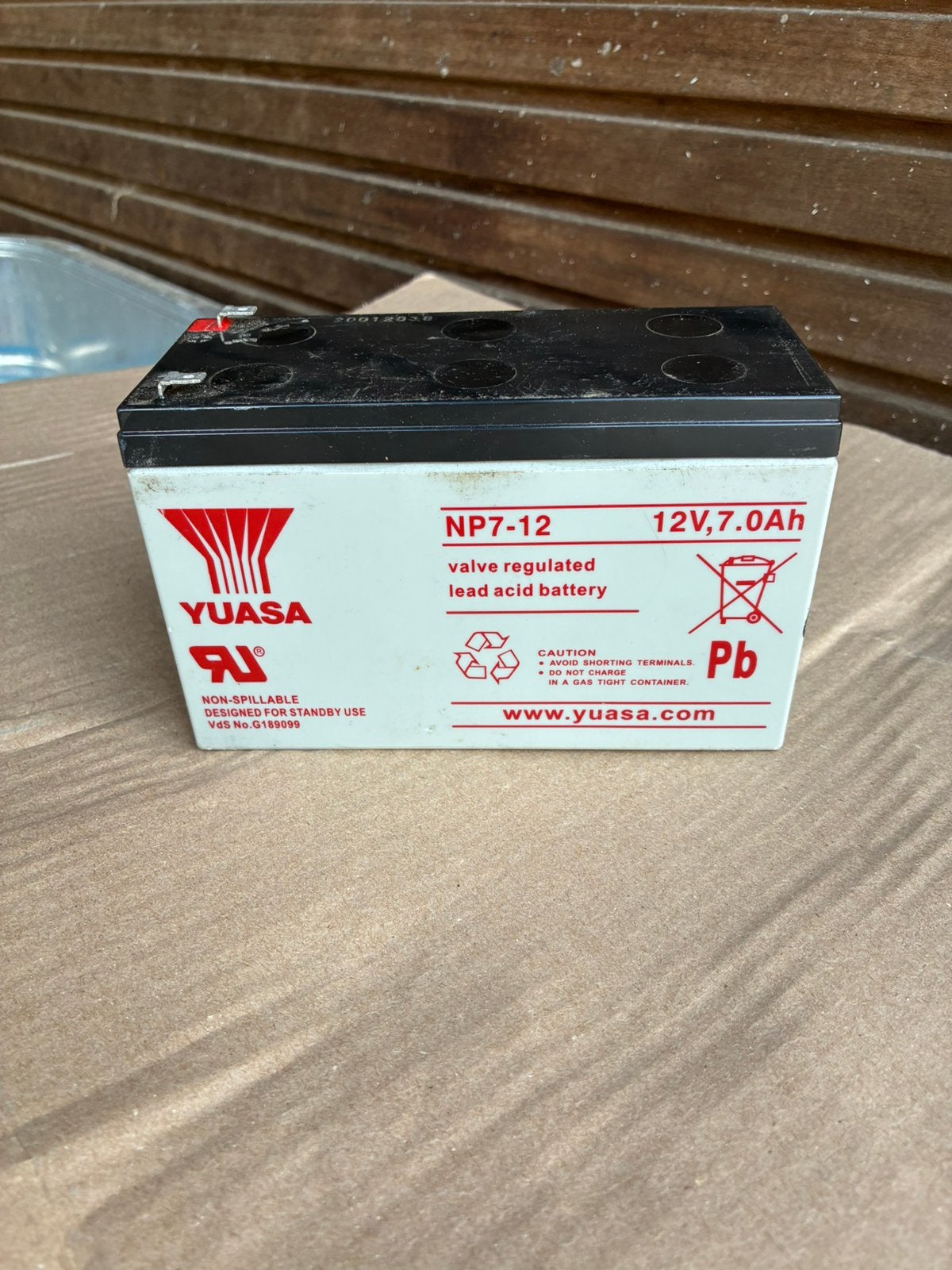 Yuasa NP7-12 12V 7Ah loodaccu, zo goed als nieuw!, Ophalen of Verzenden, Zo goed als nieuw, Oplaadbaar