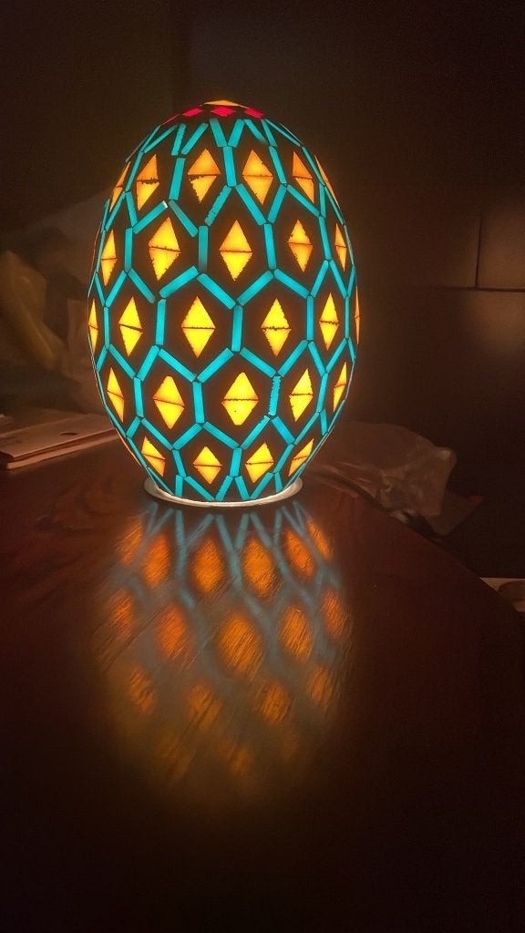 Nieuwe Handgemaakte Mozaïek Tafellamp – Ei / Turquoise, Blauw, Nieuw, Ophalen of Verzenden, Sfeerlamp