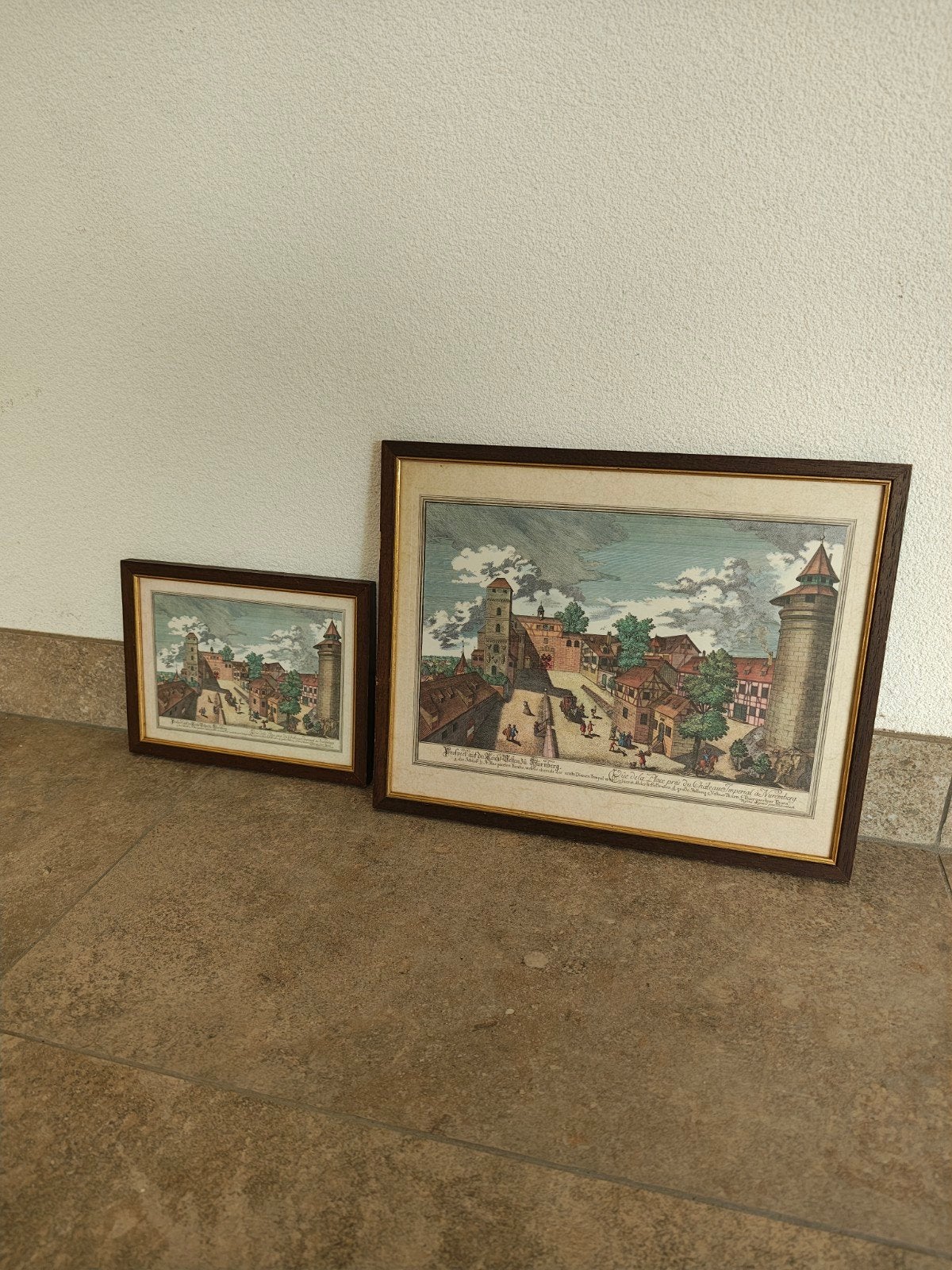 2 mooi prenten van kasteel Nürnberg., Ophalen of Verzenden, Voor 1940
