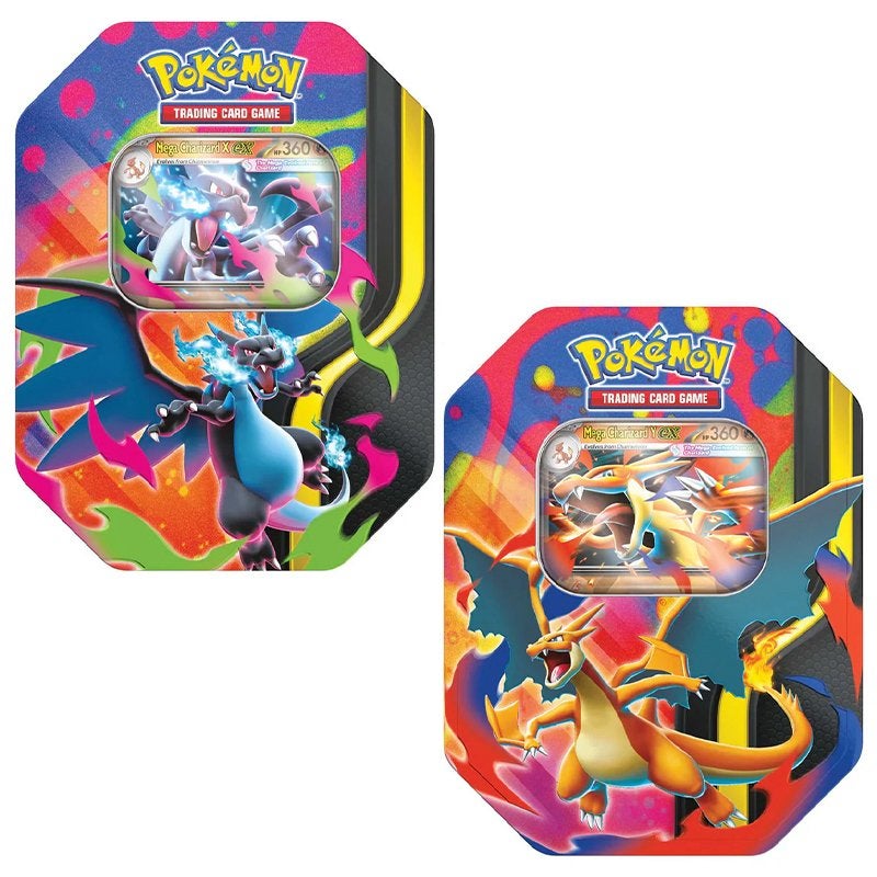 Pokémon Mega Charizard X/Y EX Tin, Ophalen of Verzenden, Nieuw, Foil