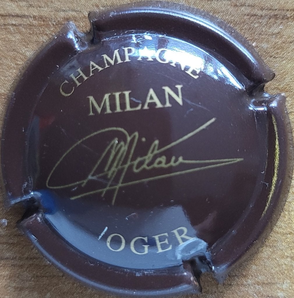 Champagnecapsule Jean MILAN Bruin & bleek goud nr. 07, Ophalen of Verzenden, Nieuw, Frankrijk, Champagne