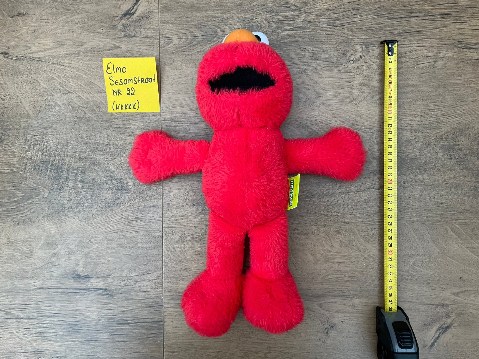 Nieuwe zgan grote rode pluche Elmo knuffel 40cm Sesamstraat, Ophalen, Overige figuren, Nieuw, Beeldje of Figuurtje