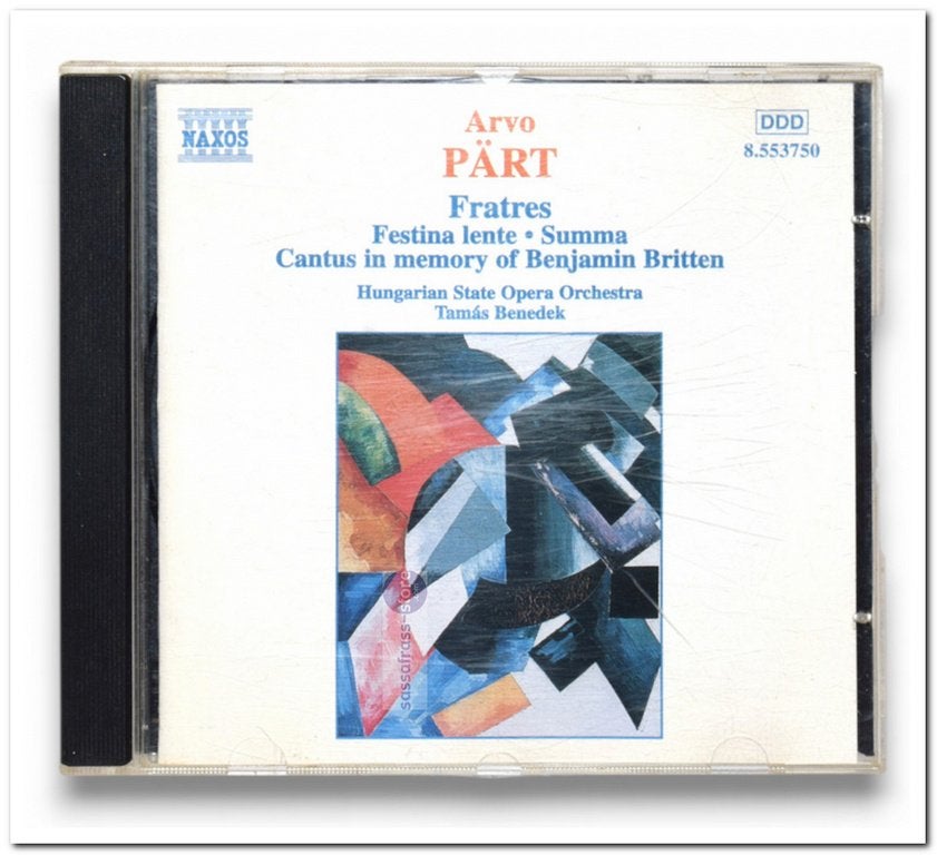 Arvo Pärt - Fratres • Festina Lente • Summa • Cantus, Kamermuziek, Modernisme tot heden, Ophalen of Verzenden, Zo goed als nieuw