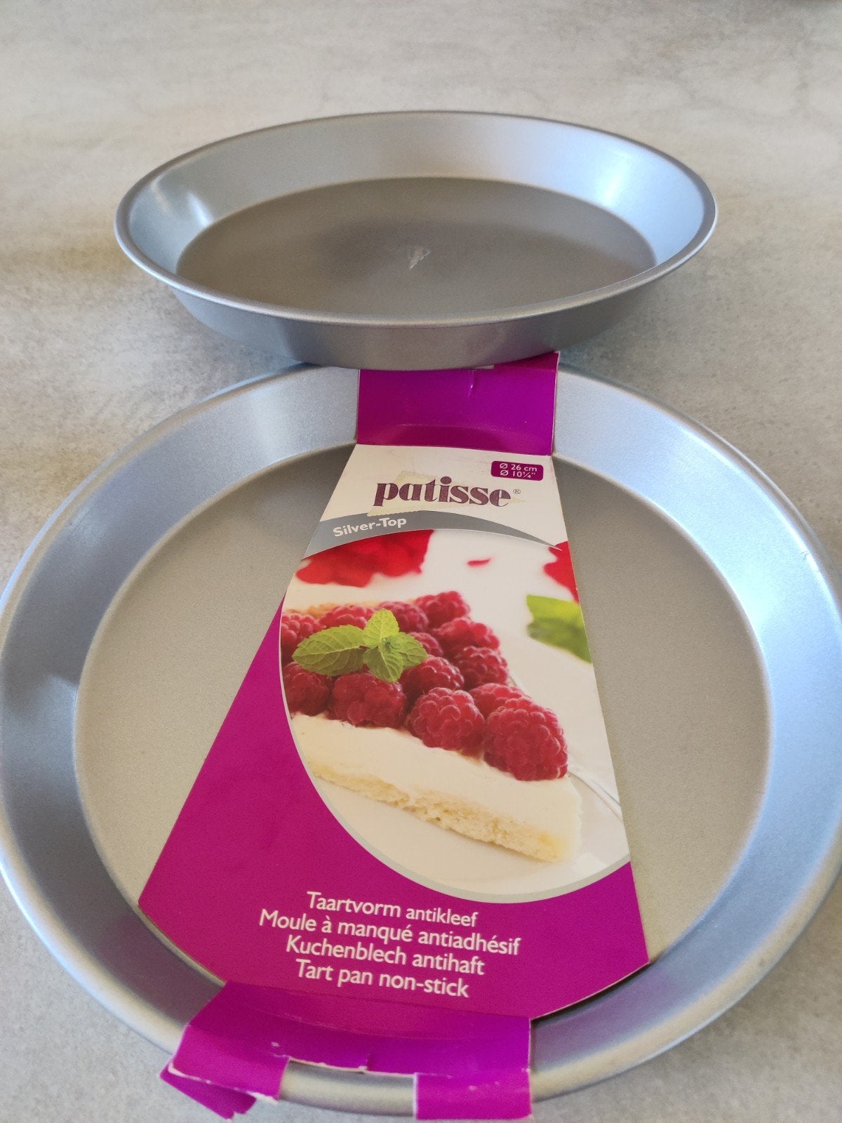 2 stuks Nieuwe vlaaipan 26 cm met antiaanbaklaag, Overige typen, Nieuw, Ophalen of Verzenden, Overige materialen