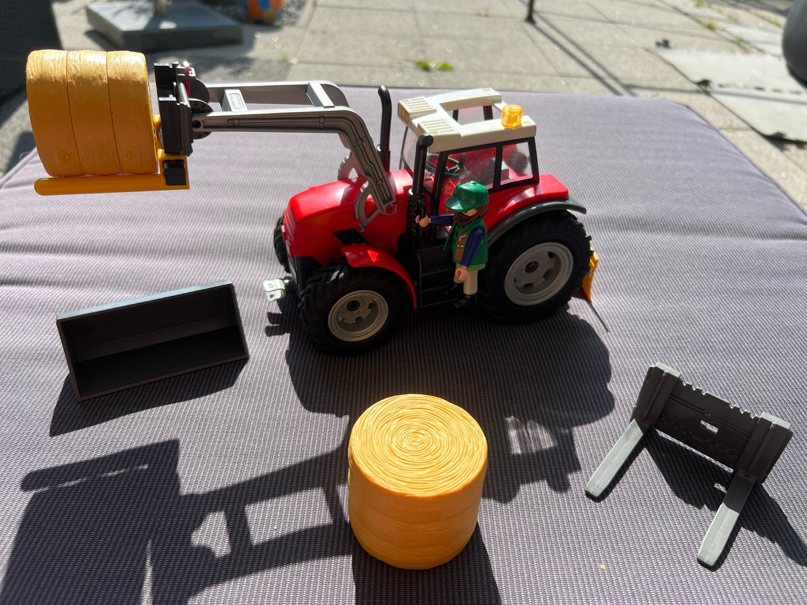 Playmobil Tractor met voorlader en boer, Kinderen en Baby's, Speelgoed | Playmobil, Ophalen, Complete set, Voertuig, Zo goed als nieuw