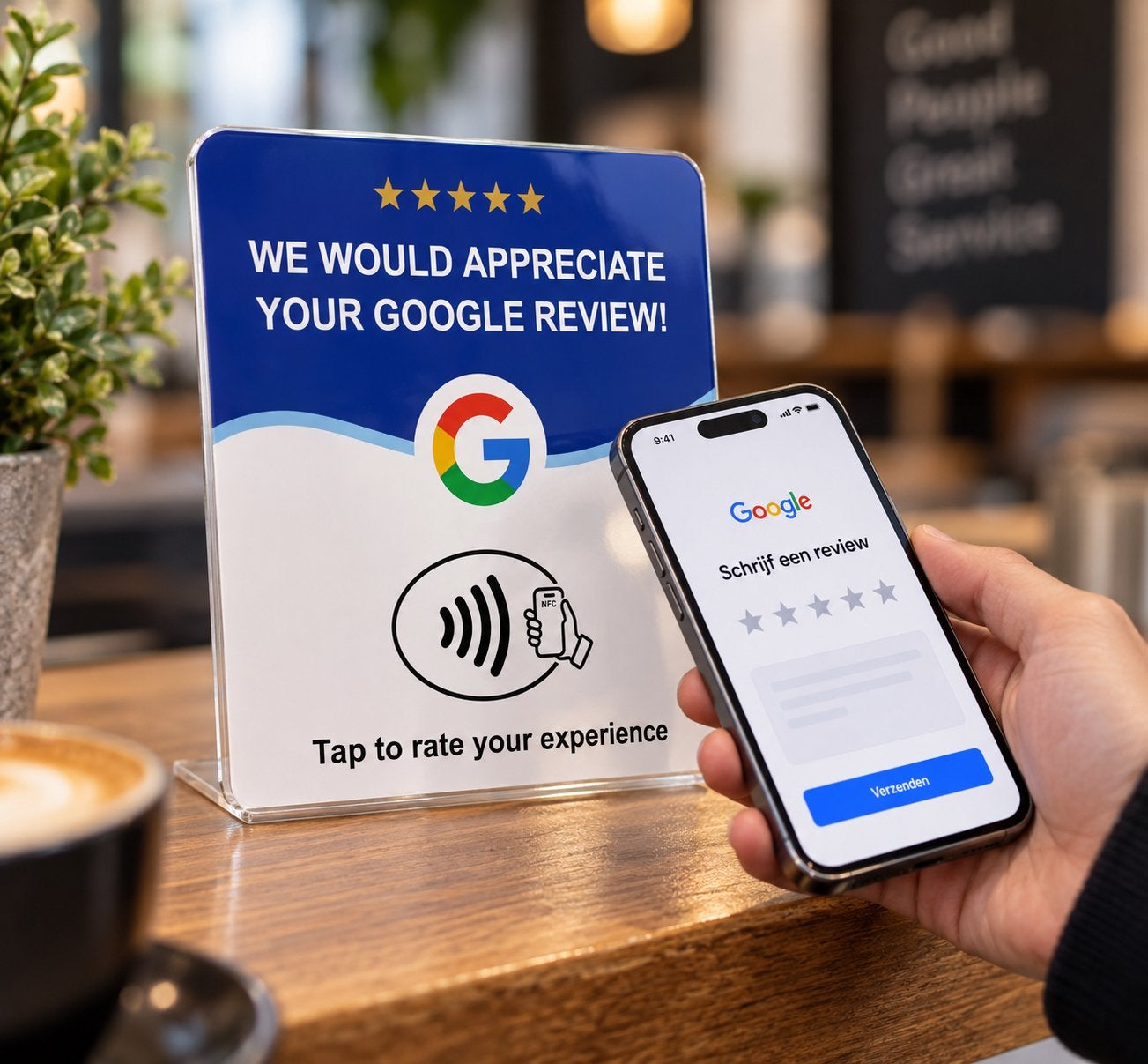 Google Review NFC Bordje - Meer Reviews in 1 Tap, Computers en Software, Ophalen of Verzenden, Nieuw, Overige typen, Android