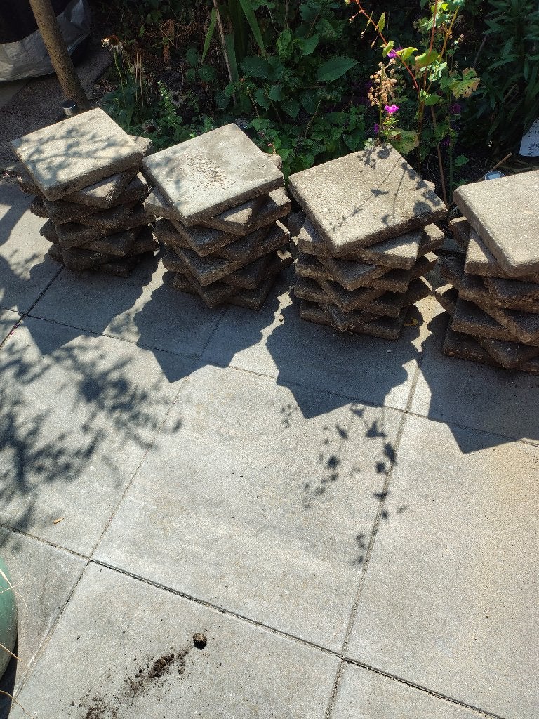 Tuintegels, Tuin en Terras, Ophalen, Gebruikt, Beton, Terrastegels