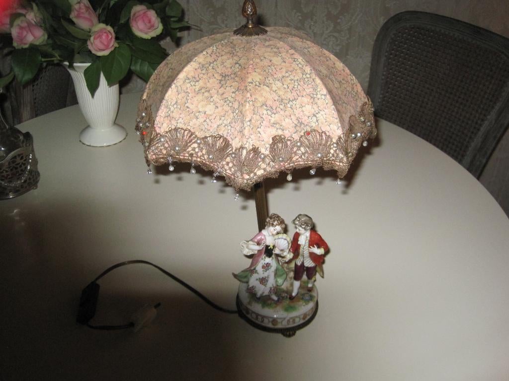 Zeldzaam ! Antiek Saksisch Porselein Lampje met breukschade, Antiek en Kunst, Ophalen