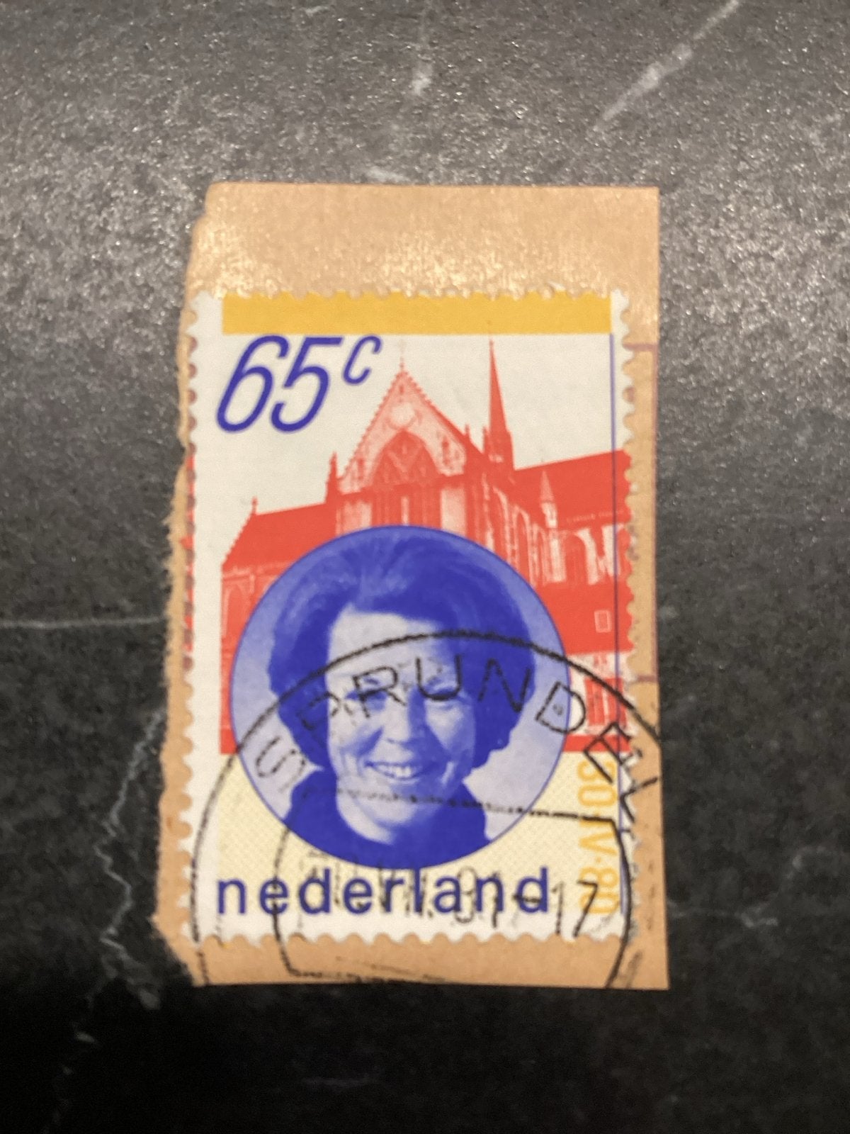 Nederlandse postzegel Koningin Beatrix 65c Sprundel, Ophalen of Verzenden, Na 1940, Gestempeld