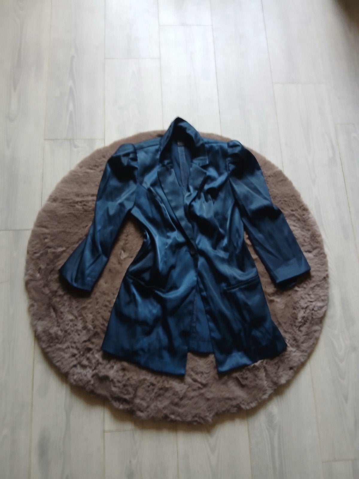 Donkerblauw Blazer met pofmouwen maat S van vila, Blauw, Vila, Ophalen of Verzenden, Zo goed als nieuw