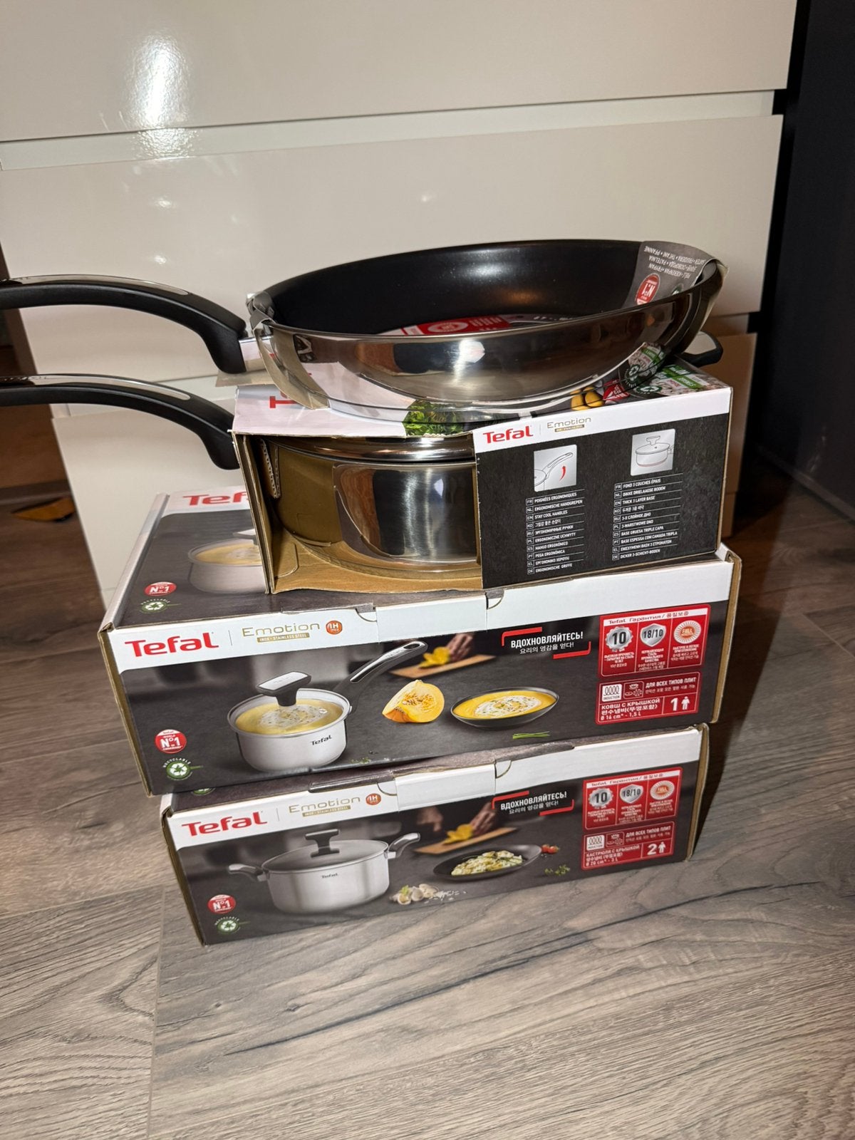 Tefal Emotion pannen, Ophalen of Verzenden, Nieuw, Rvs, Tefal