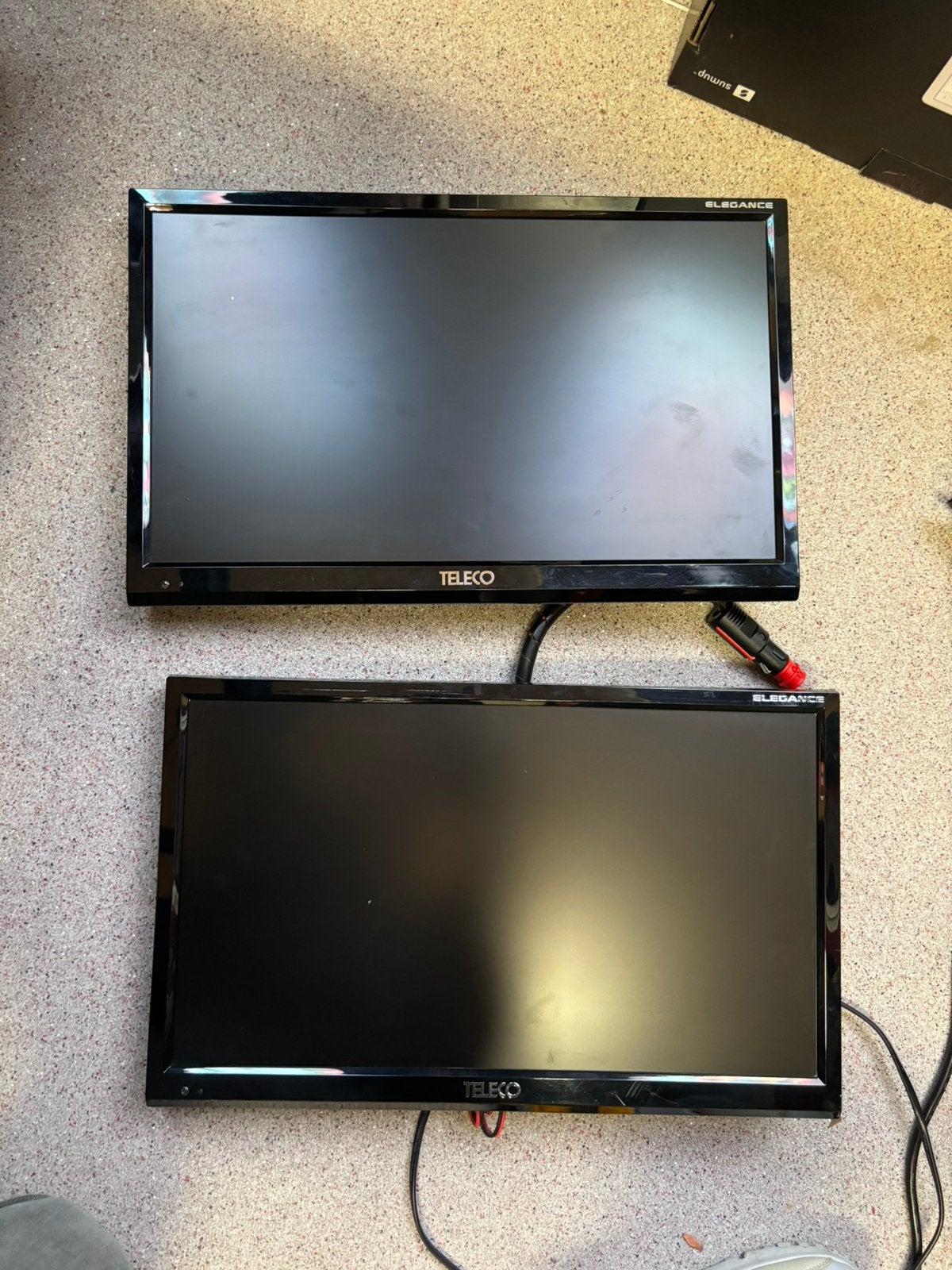 2 platte tv’s 12Volt TELECO, Gebruikt, 50 Hz, 40 tot 60 cm, Ophalen