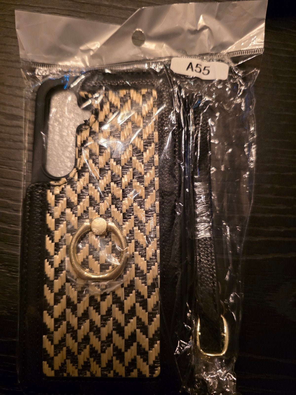 Telefoonhoesje met ringhouder en koord voor A55, Ophalen of Verzenden, Nieuw, Hoesje of Tasje