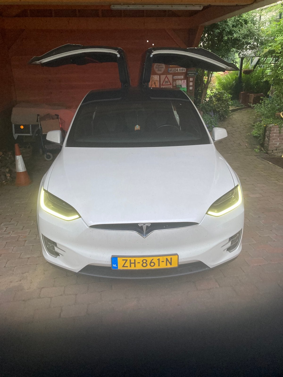 Tesla Model X 2019 Wit, Automaat, Model X, 124 €/maand, Wit