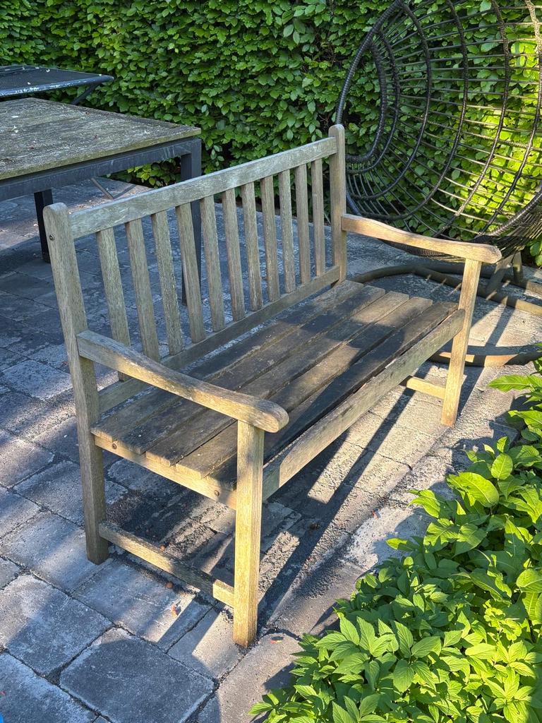 Houten tuinbank - Robuuste bank voor buiten, Tuin en Terras, Ophalen, Gebruikt, Hout