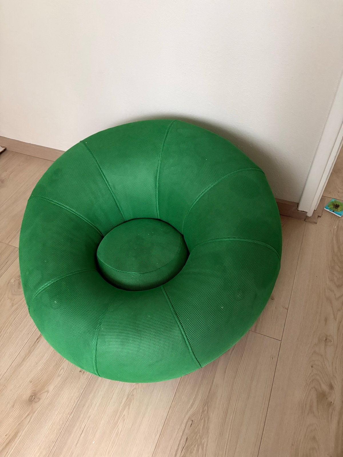 Groene zitzakstoel - Comfortabel en stijlvol, Ophalen, Gebruikt, Groen, Zitzakstoel