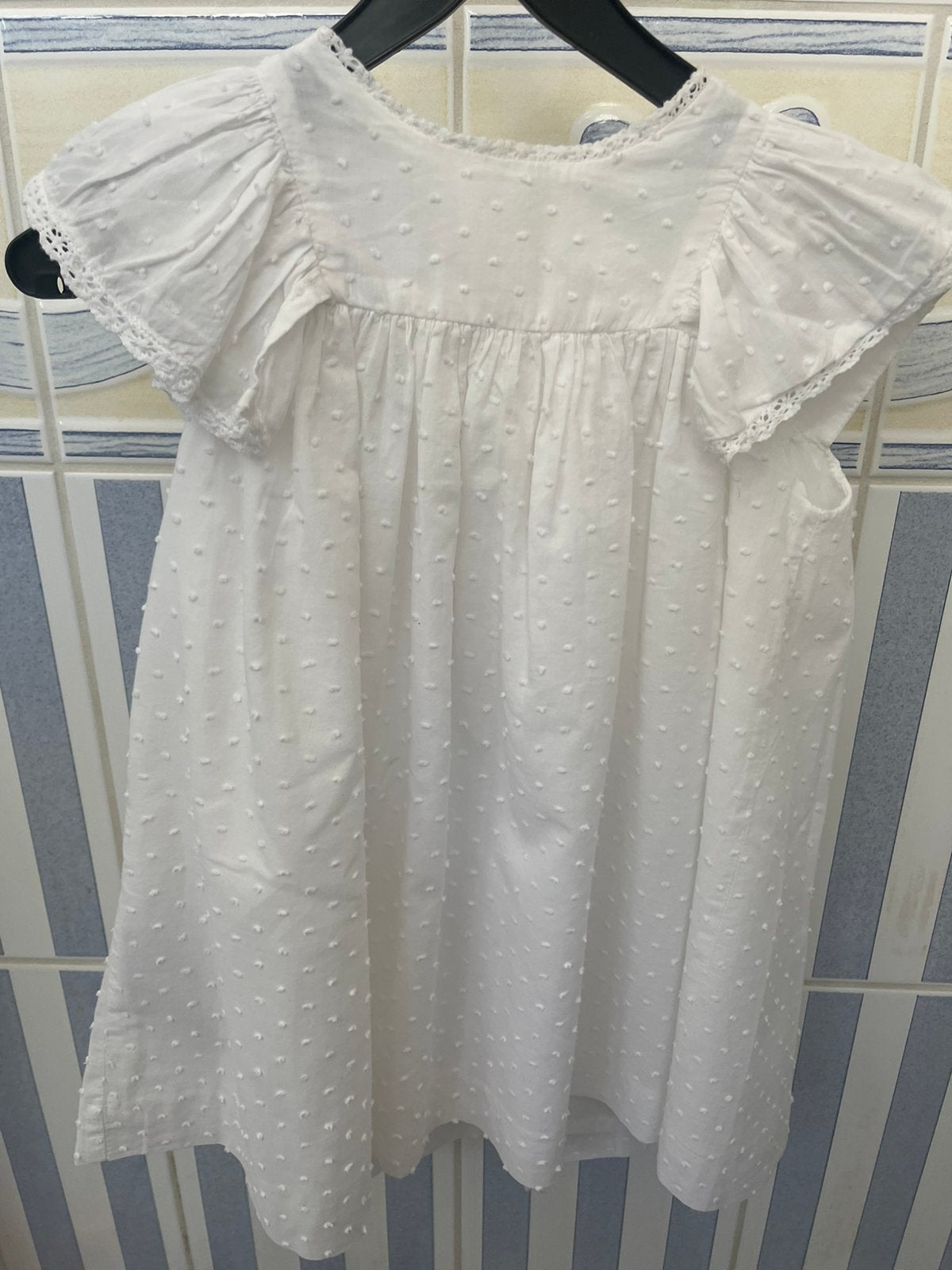 Batisten zomerjurkje mt 104 - Zo goed als nieuw!, Kinderen en Baby's, Kinderkleding | Maat 104, Ophalen of Verzenden, Zo goed als nieuw