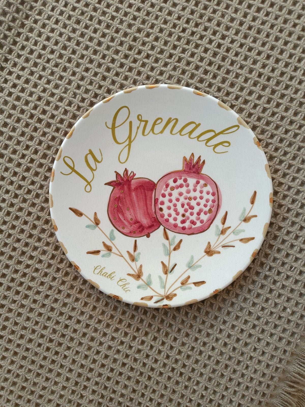 Decoratief bord 'La Grenade' - Chabi Chic, Overige merken, Keramiek, Ophalen of Verzenden, Zo goed als nieuw