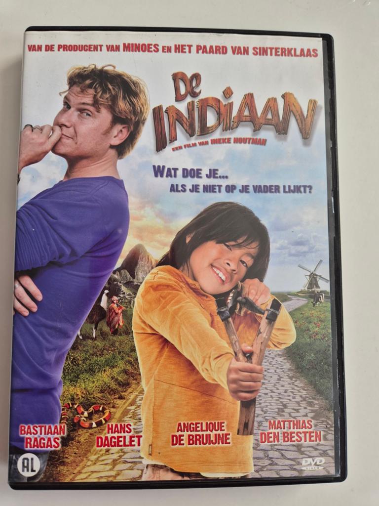 De Indiaan DVD - Familiefilm met Bastiaan Ragas, Gebruikt, Alle leeftijden, Overige genres, Ophalen of Verzenden