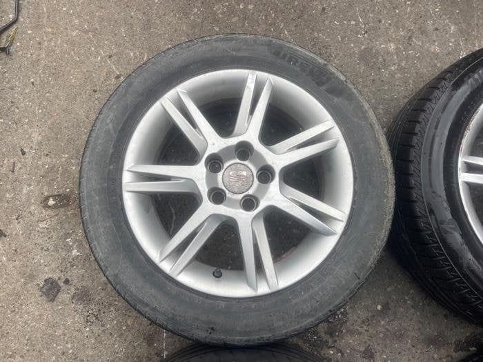 Sportvelgenset + banden van een Seat Ibiza, Gebruikt, -, Verzenden, -