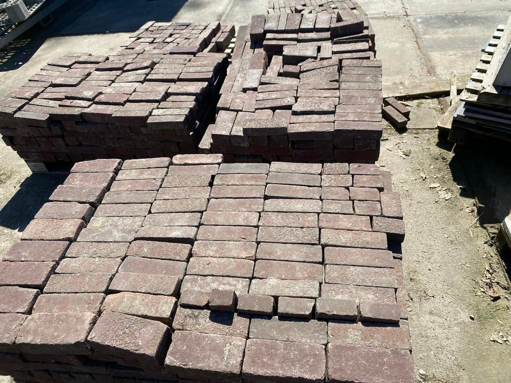 20m2 nieuw gebakken klinkers waal formaat en dik formaat, Ophalen of Verzenden, Gebruikt, Bakstenen