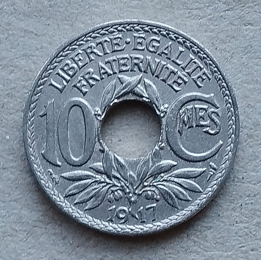 Frankrijk, 10 centimes 1917, Ophalen of Verzenden, Frankrijk, Losse munt