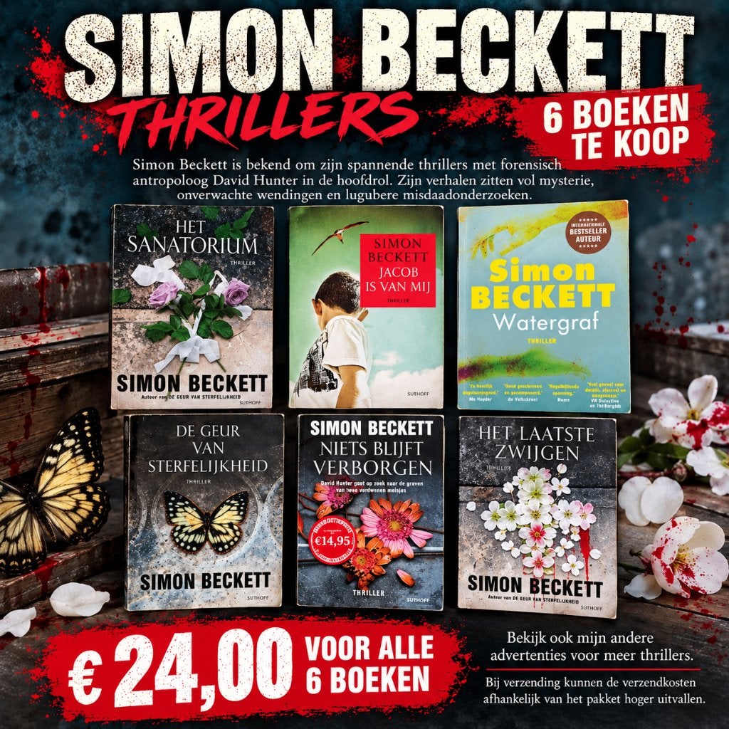 Simon Beckett – 6 thrillers te koop, Ophalen of Verzenden, Gelezen