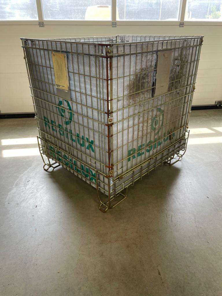 Gaaskooi Gitterbox stalen mand Gibo opslagkooi, Doe-het-zelf en Verbouw, Kratten en Dozen, Gebruikt, Krat, 100 cm of meer, 50 cm of meer