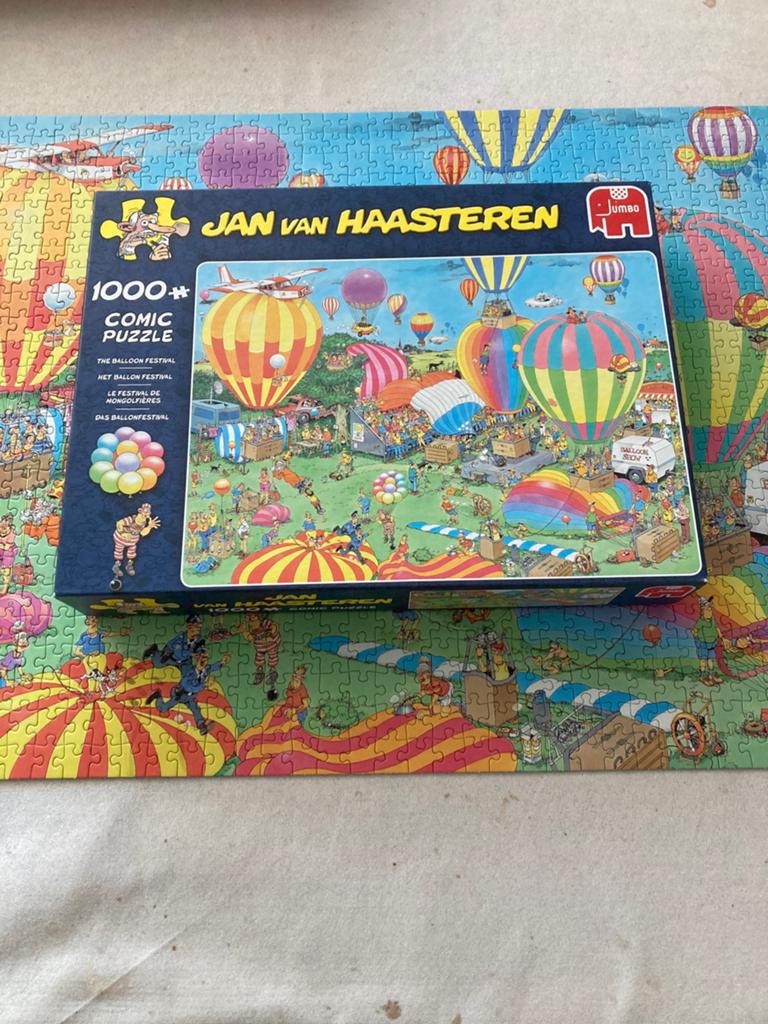 Jan van Haasteren - Het Ballonfestival - 1000 stukjes, Hobby en Vrije tijd, Denksport en Puzzels, Ophalen of Verzenden, 500 t/m 1500 stukjes
