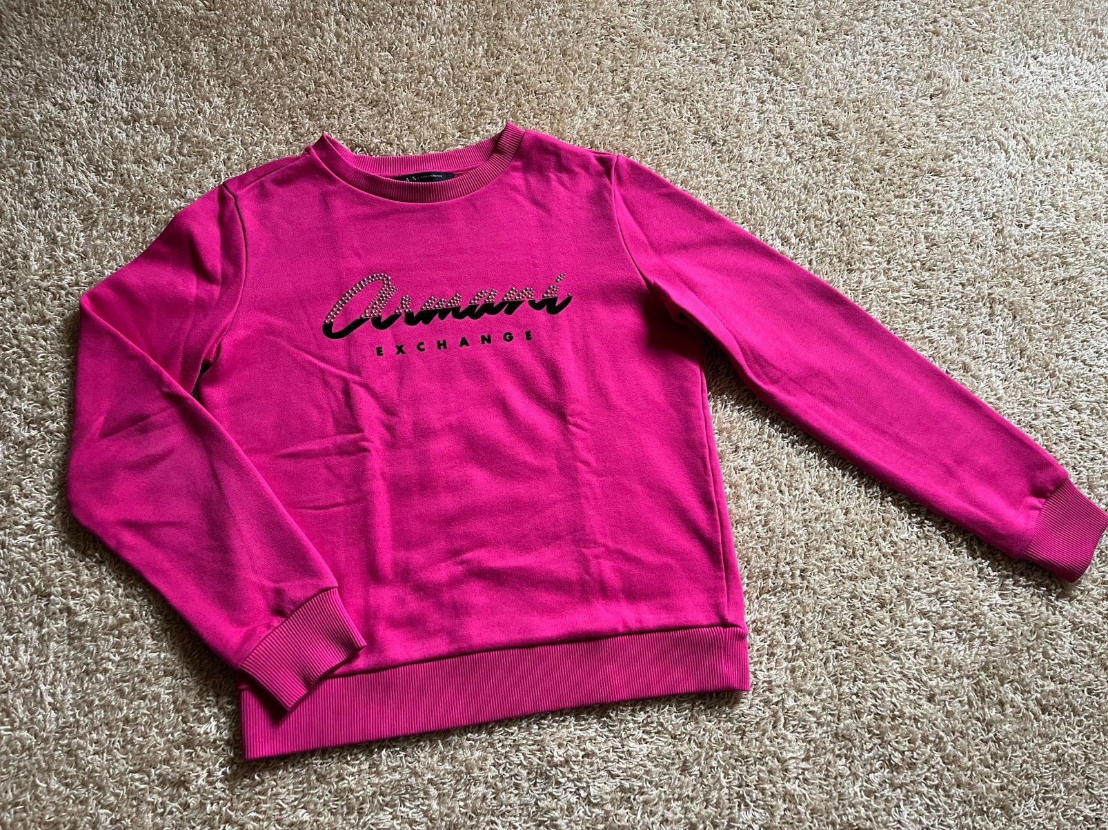 Armani Exchange trui/ sweater fuchsia roze mt. S, Kleding | Dames, Ophalen of Verzenden, Zo goed als nieuw, Maat 36 (S), Roze