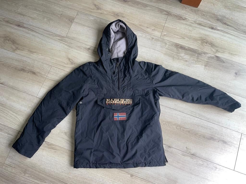 Napapijri winterjas jas Jack rainforest zwart zwarte L, Maat 52/54 (L), Verzenden, Zwart, Zo goed als nieuw