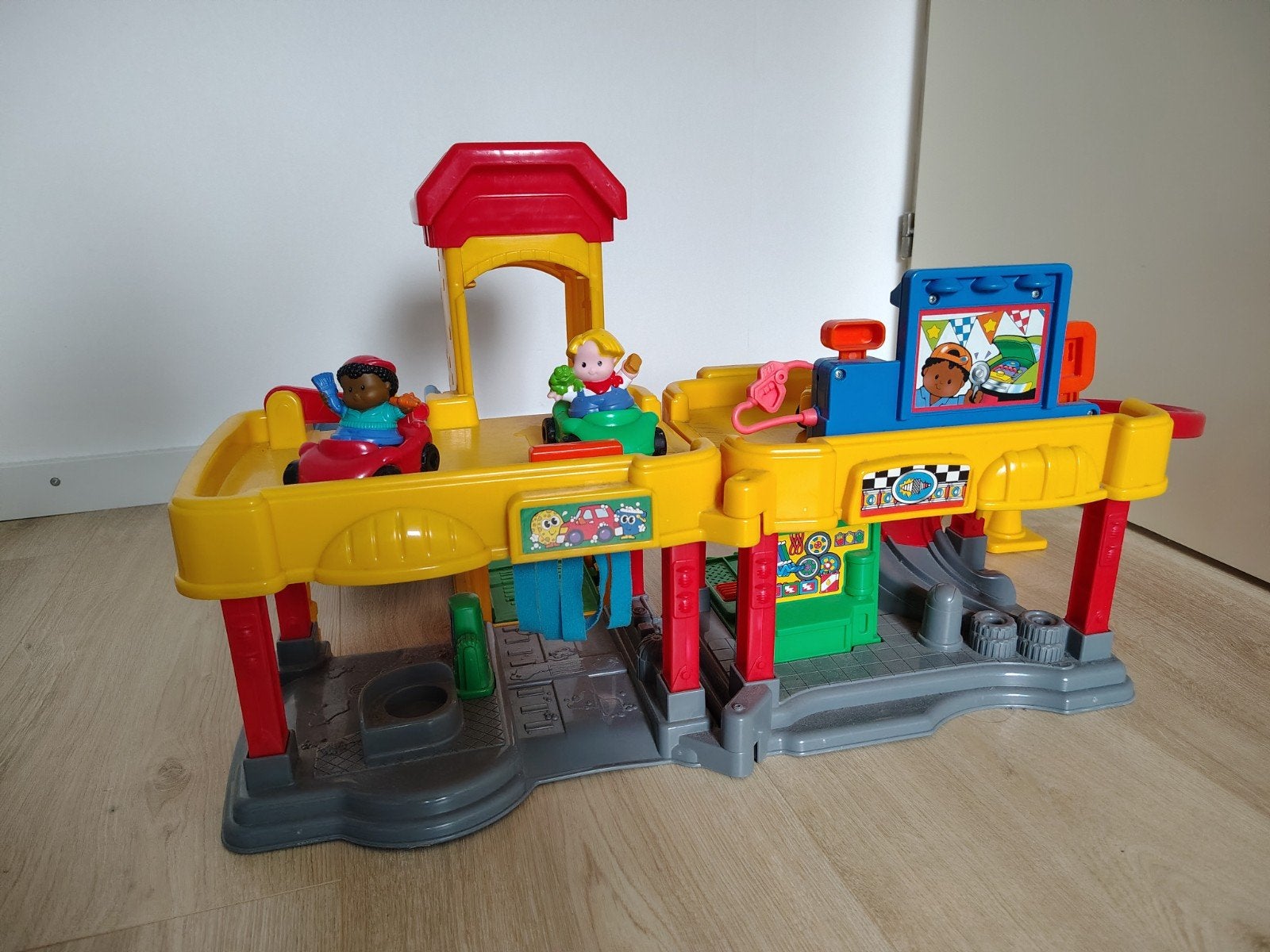 Fisher-Price Little People Garage met auto's en figuren, Kinderen en Baby's, Speelgoed | Speelgoedvoertuigen, Ophalen of Verzenden