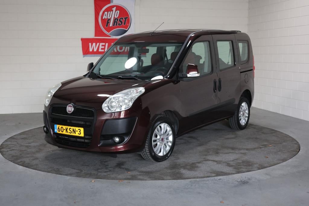 Fiat Doblò 1.4 Emotion, 2e eigenaar, Clima, Cruise control,, Auto's, Voorwielaandrijving, Euro 5, Stof, Gebruikt