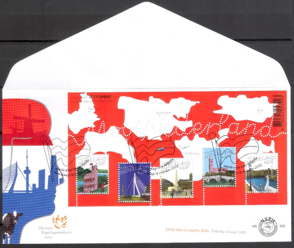 E520 - Mooi Nederland 2005 verzamelblokken - twee enveloppen, Verzenden, Onbeschreven, Nederland