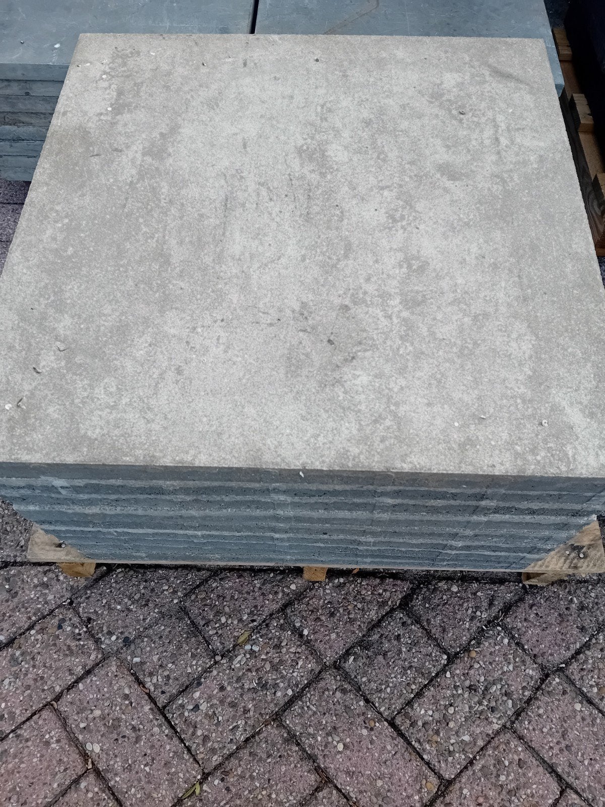 9 Terastegels beige z.g.a.n. 60x60x4 cm, Tuin en Terras, Tegels en Klinkers, Ophalen, Zo goed als nieuw, Minder dan 5 m²