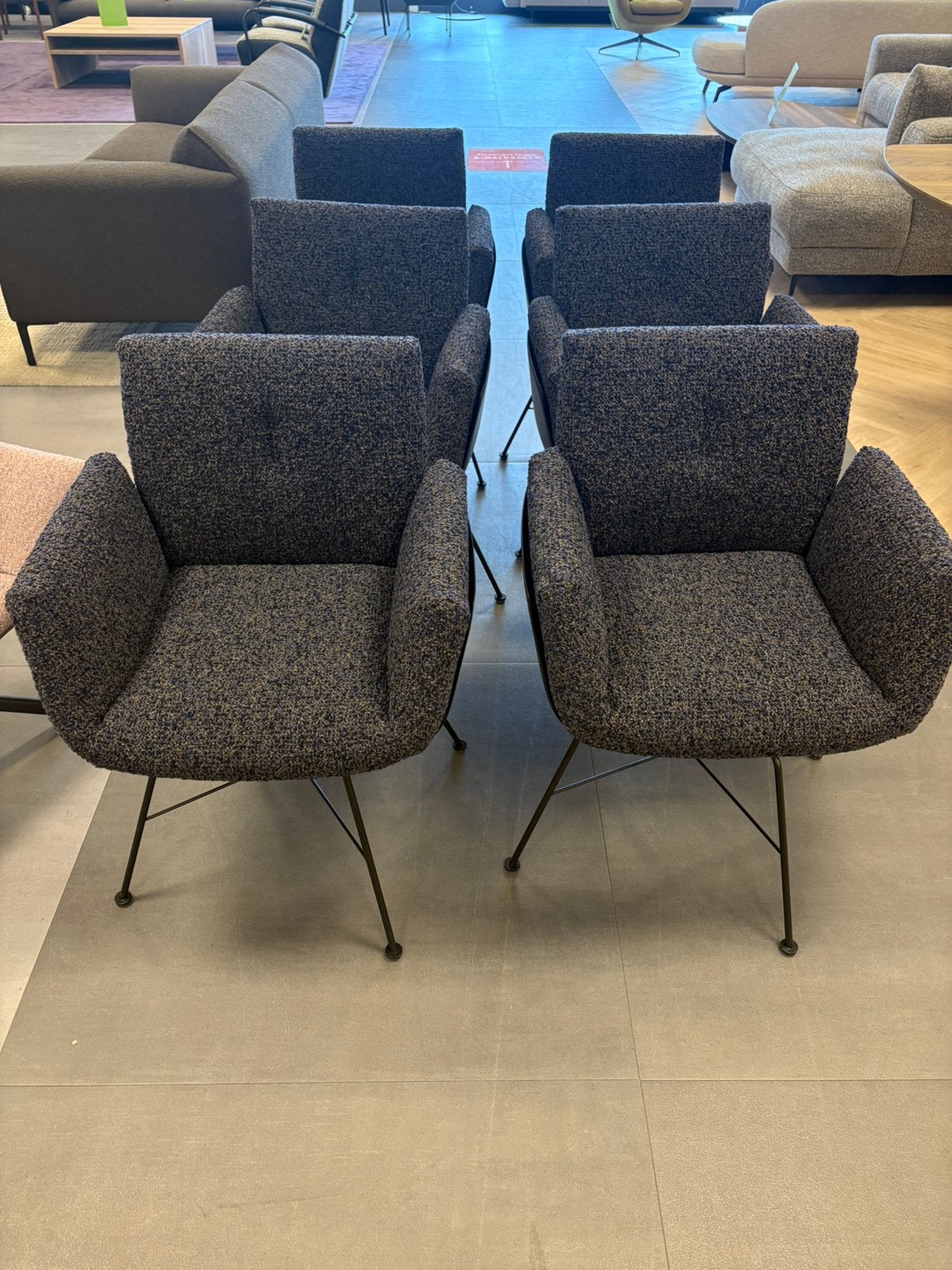 Cor eetkamerstoelen Alvo, Ophalen, Blauw, Nieuw, Stof