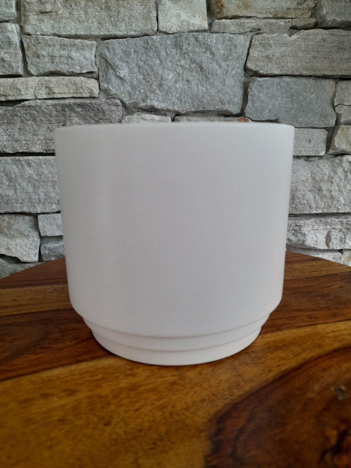 Witte bloempot., Gebruikt, Rond, Binnen, Ophalen of Verzenden