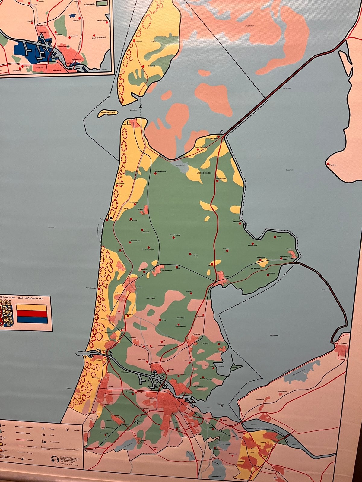 Wandkaart Noord-Holland, Ophalen, Aardrijkskunde