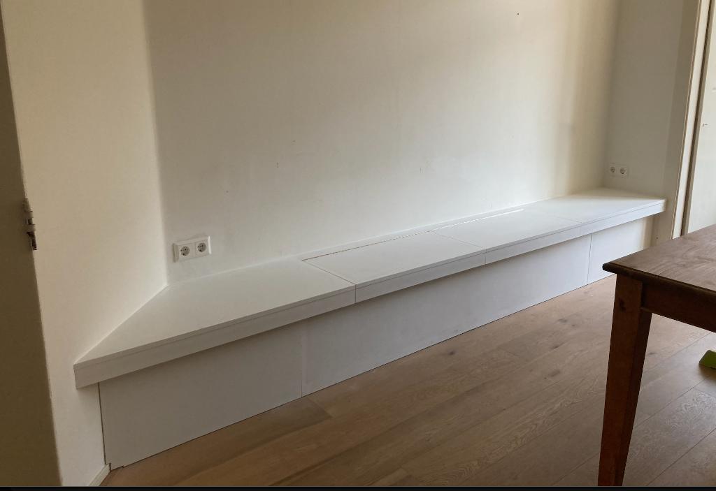 Hout for inbouwbank / klepbank, Antiek en Kunst, Antiek | Meubels | Stoelen en Banken, Ophalen