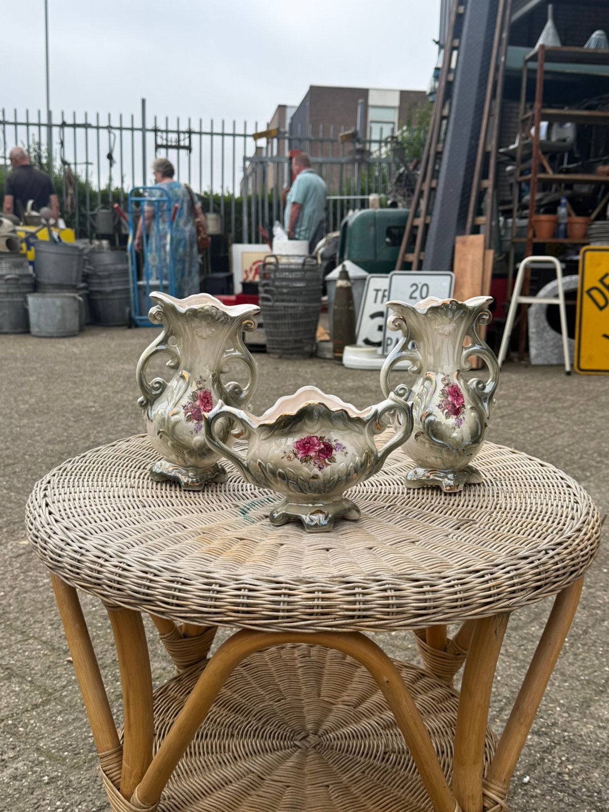 Vintage kaststel, Antiek en Kunst, Antiek | Keramiek en Aardewerk, Ophalen