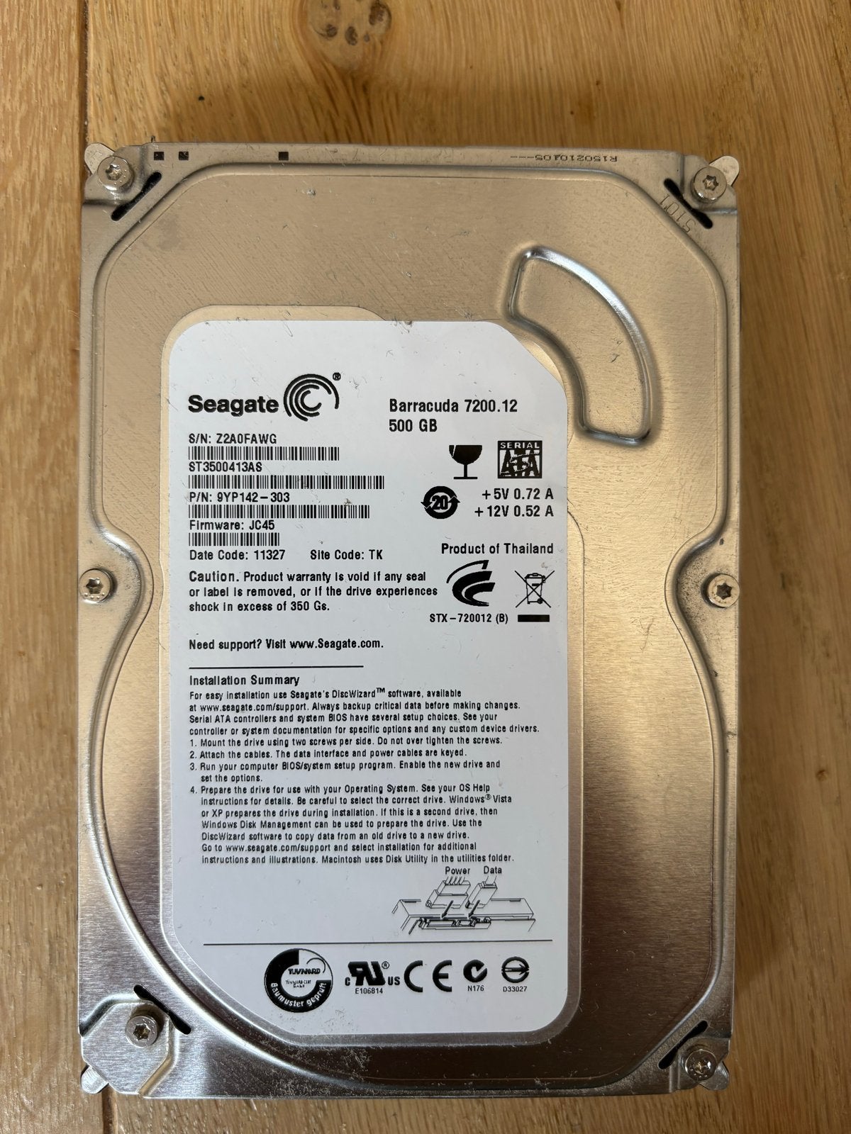 Seagate Barracuda 7200.12 500GB HDD SATA Harde Schijf, Computers en Software, Harde schijven, Intern, Gebruikt, Server, Ophalen of Verzenden