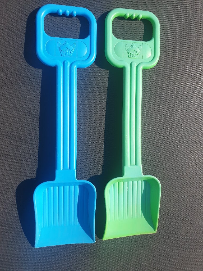 2x stevige sterke veilige plastic kinder SCHEP - 1=€5 - 2=€8, Ophalen of Verzenden, Zo goed als nieuw