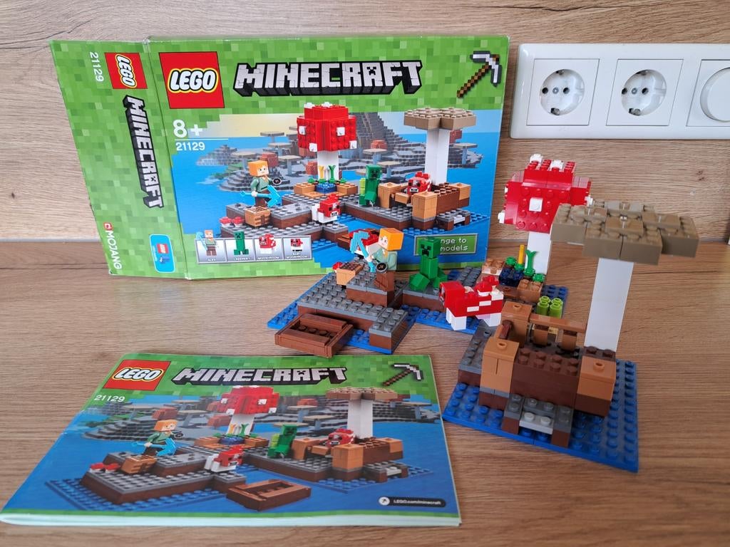 Lego 21129 Minecraft The Mushroom Island (compleet), Gebruikt, Minecraft, Lego, Ophalen of Verzenden