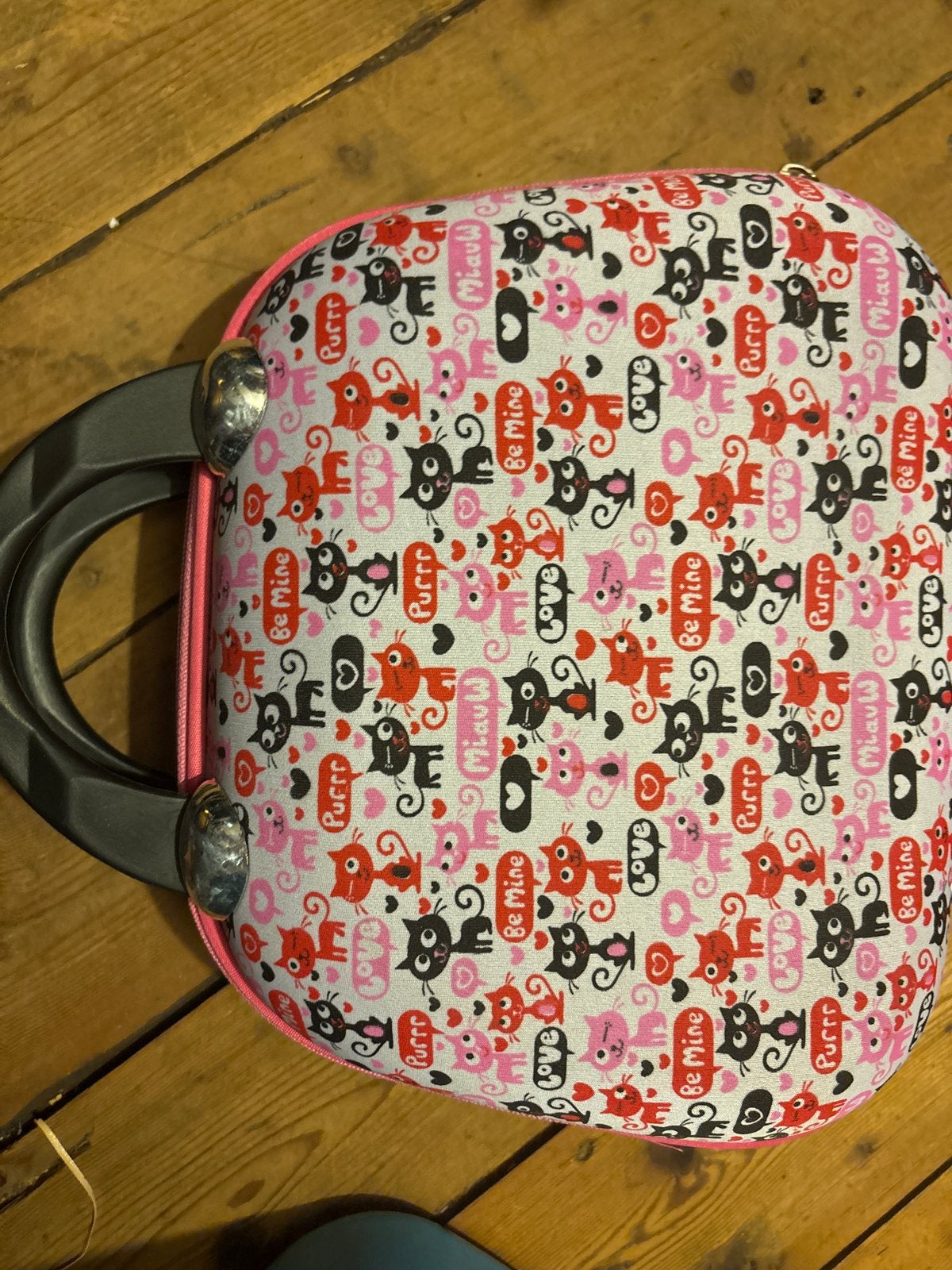 Leuke kinderkoffer met kattenprint - Ideaal voor reizen!, 30 cm of meer, Gebruikt, Minder dan 40 cm, Ophalen of Verzenden