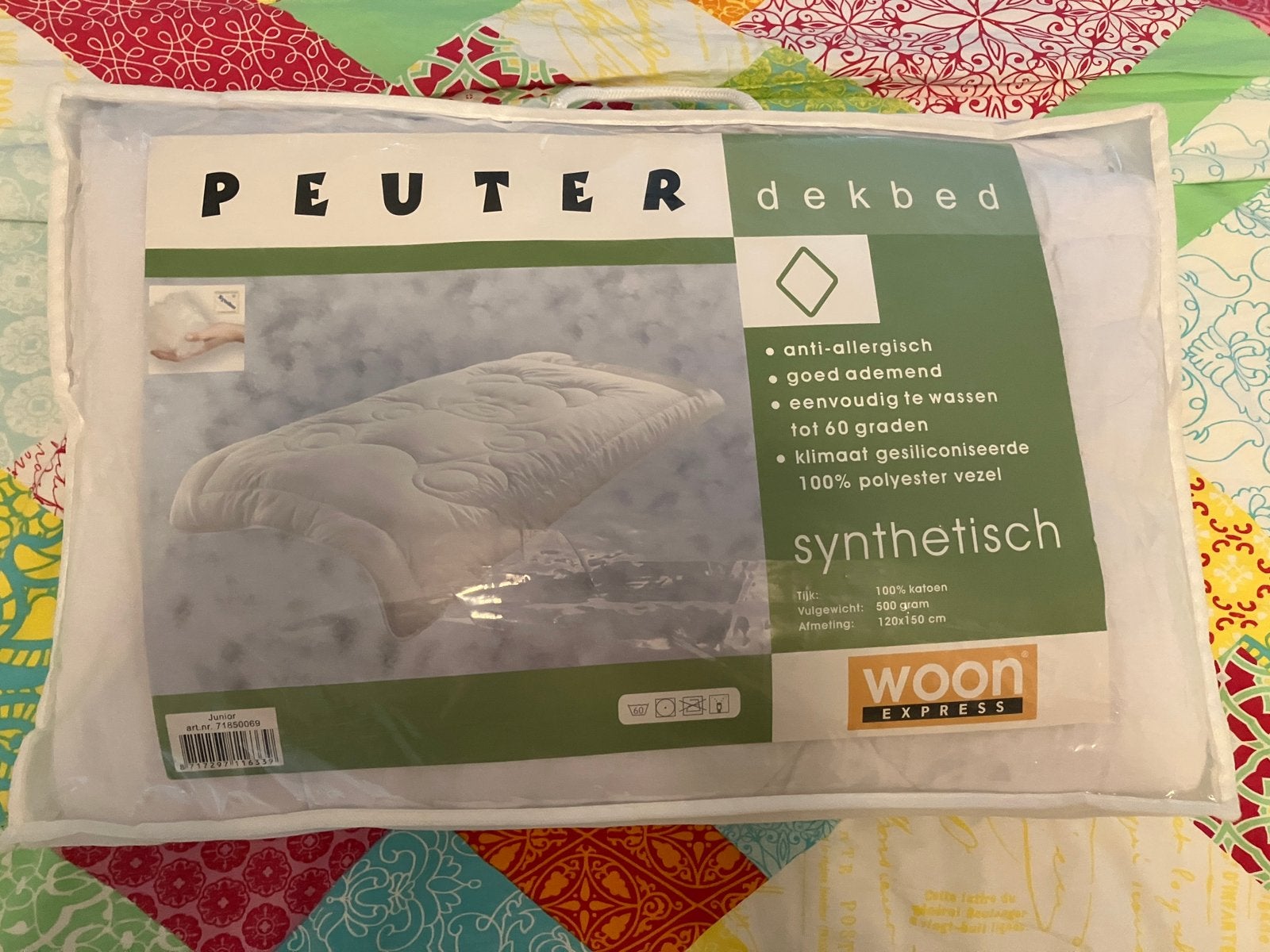 Dekbed Peuter - 120 x 150 cm, Ophalen of Verzenden, Gebruikt, 150 cm, Deken