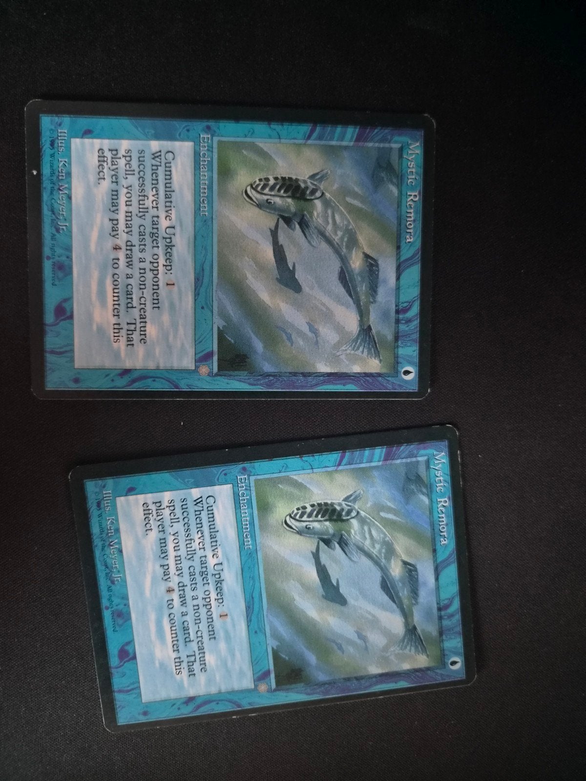 Magic: The Gathering - Mystic Remora (2 stuks), Hobby en Vrije tijd, Ophalen of Verzenden, Zo goed als nieuw, Losse kaart